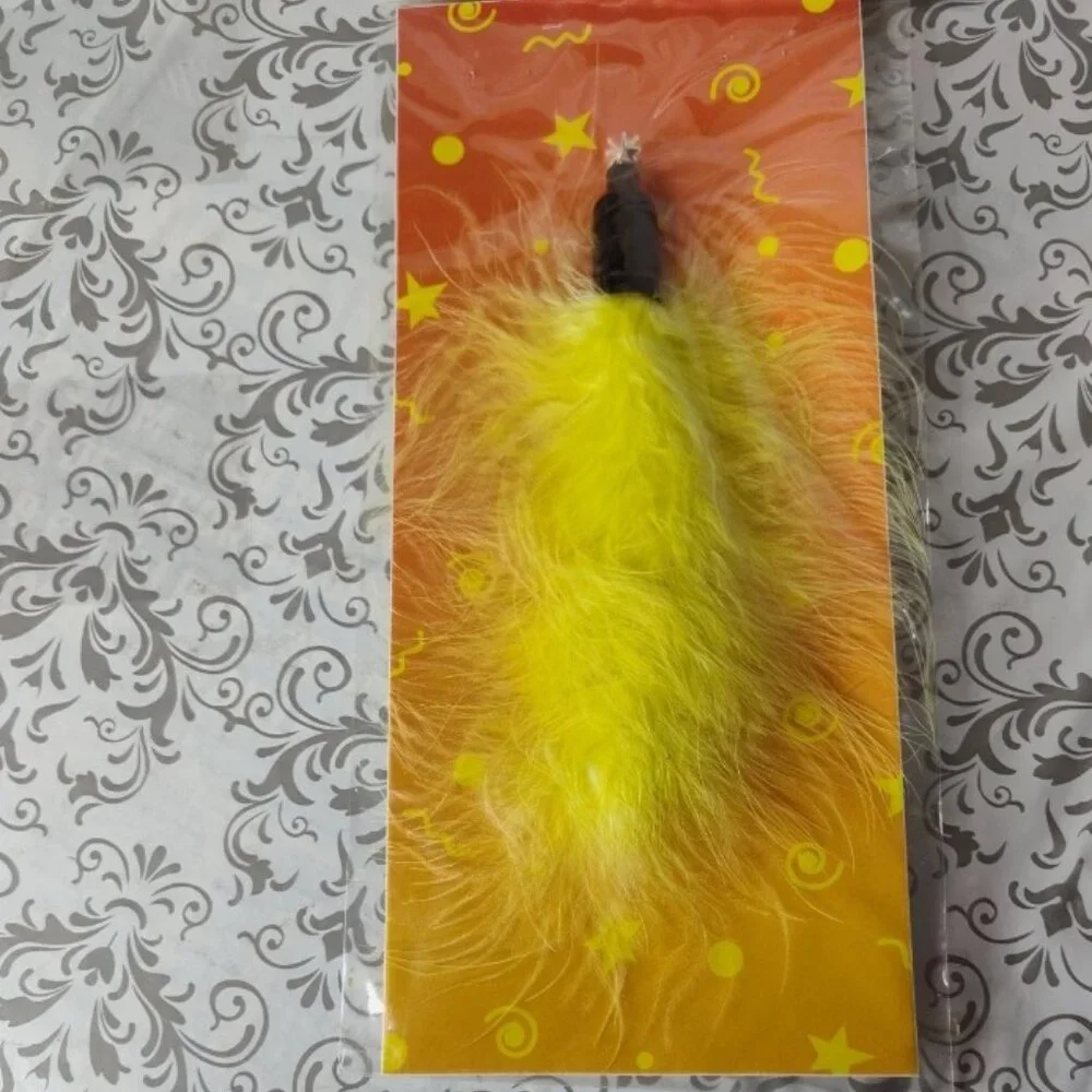 Lot of 3 Lazy Pet Interactive Tail Tease Cat Toy Green, Orange, & Yellow C10